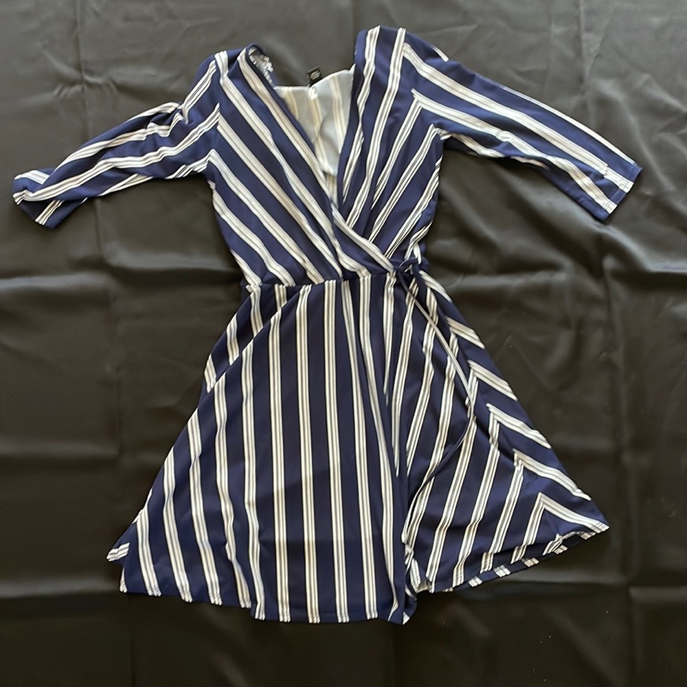Navy Striped Dress